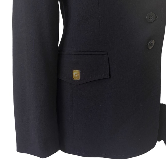 ESCADA wool navy black blazer jacket sz 38 - business casual - formal - stretchy - Picture 13 of 13